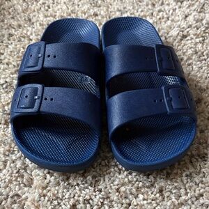Slide Sandals in Navy
